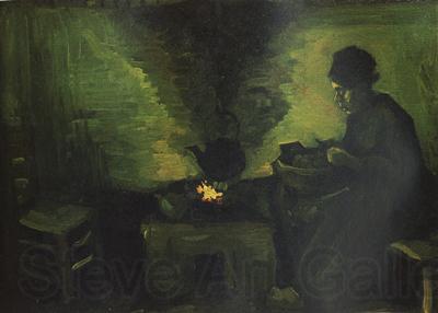 Vincent Van Gogh Peasant Woman by the Fireplace (nn04) Germany oil painting art